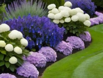 Элегантные клумбы: как создать сад с фиолетовыми и синими цветами