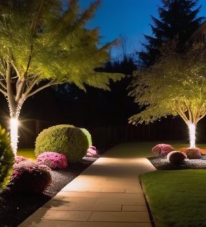 Эстетика сада: Как правильно выбрать и установить подсветку для клумб и деревьев