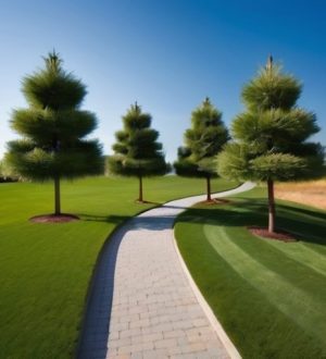 Гармония природы: как газоны и аллеи деревьев формируют идеальный ландшафтный дизайн