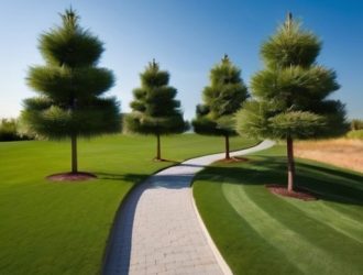 Гармония природы: как газоны и аллеи деревьев формируют идеальный ландшафтный дизайн