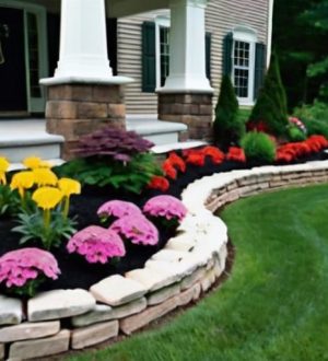 Клумбы у входа: как создать красивое и гармоничное оформление вашего дома