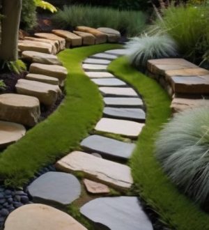 Натуральный камень для дорожек: как создать уникальный ландшафтный дизайн с неровной поверхностью