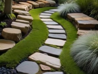 Натуральный камень для дорожек: как создать уникальный ландшафтный дизайн с неровной поверхностью