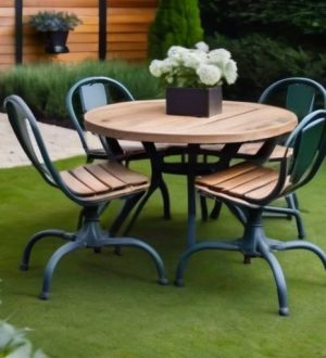 Сочетание дерева и металла: идеальный выбор для стильной садовой мебели