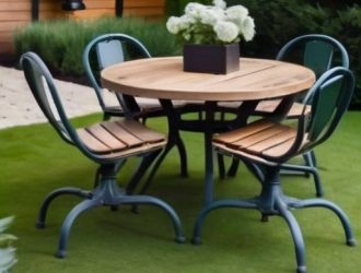 Сочетание дерева и металла: идеальный выбор для стильной садовой мебели