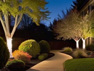 Свет в саду: Как подсветка деревьев и кустарников преображает ландшафт