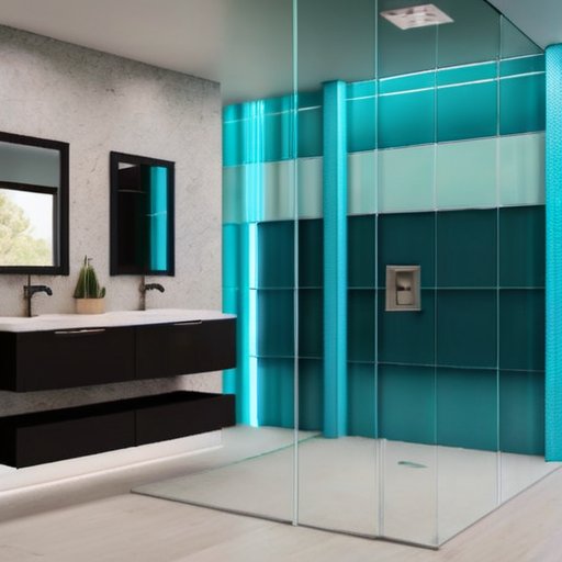 Современная строительная сцена с установкой аквапанелей в ванной и кухне.