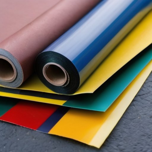 Строительная сцена с рулоном стеклоизола, инструментами и ясным небом.