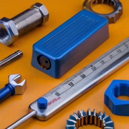 Инструменты для обслуживания котла: ключи, отвертки, термометр и раствор для очистки на рабочем столе, с чертежом системы непрямого нагрева на заднем плане.