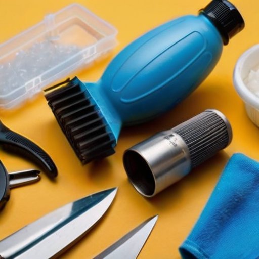 Организованное рабочее место для удаления жидких гвоздей с инструментами и средствами защиты.