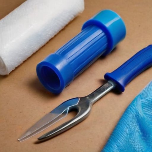 Чистое рабочее пространство с инструментами для удаления клея с пластиковых поверхностей.