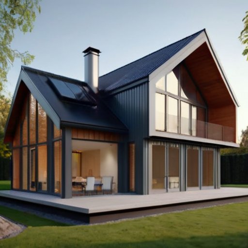 Современный энергоэффективный дом с газоснабжением в живописном окружении.