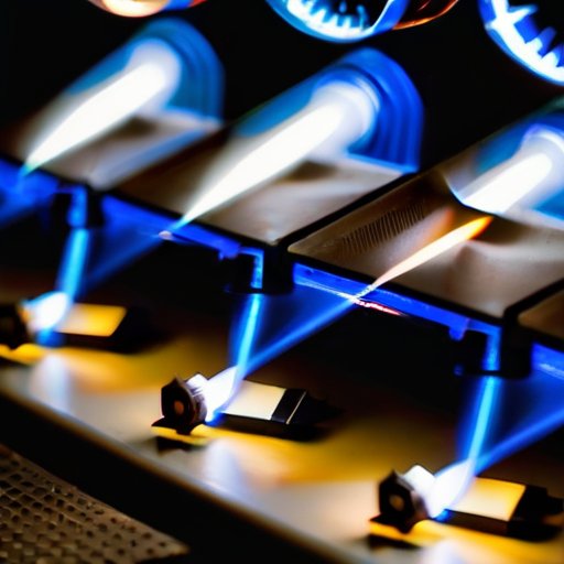 Чистая мастерская с инструментами для резки огнеупорного стекла.