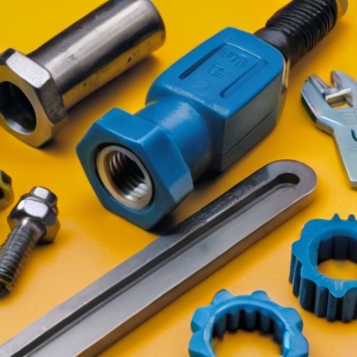 Рабочий стол с инструментами для извлечения болтов: экстракторы, дрель, смазка и средства защиты на фоне сломанного болта.