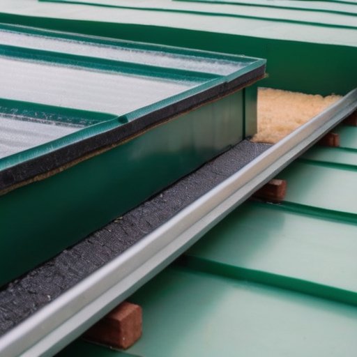 Установка стекловаты на ровной крыше с чистой поверхностью и инструментами.