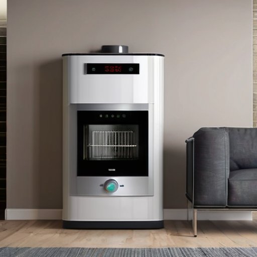 Современный котел с цифровым дисплеем, показывающим ошибку 