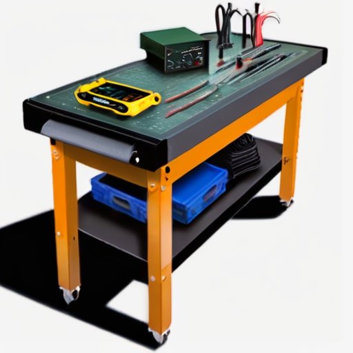 Организованный рабочий стол с инструментами для ремонта светодиодных лент.