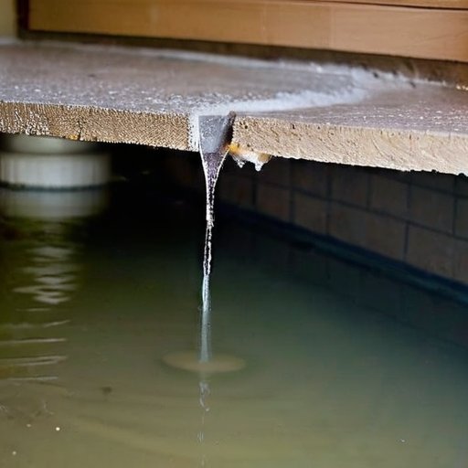 Подвал с проникновением воды через трещины, признаки повреждений от влаги, система дренажа и материалы для гидроизоляции.