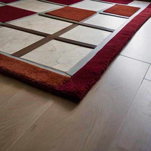 Уютный интерьер с линолеумным полом и системой теплого пола.