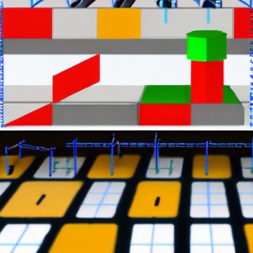 Чистый бетонный пол с металлическими маяками в сетке для ровной отделки.