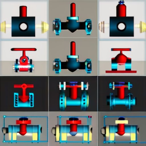 Разнообразные обратные клапаны в сетке с подписями по типам и материалам.