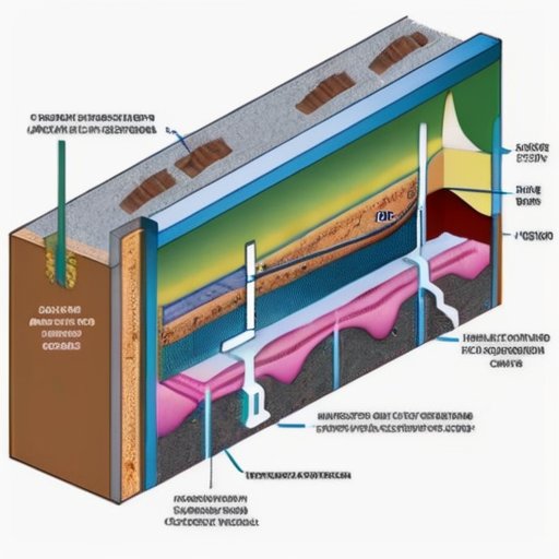 Схема среза газобетонной стены с пароизоляцией, показаны материалы, этапы подготовки и инструменты для установки. Акцент на контроле влаги и энергоэффективности.