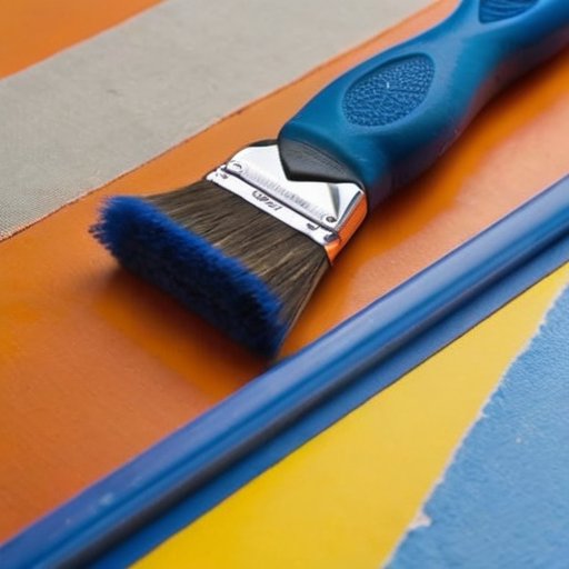 Организованное рабочее пространство для покраски пластиковых наличников с аккуратно расположенными инструментами и защитным покрытием.