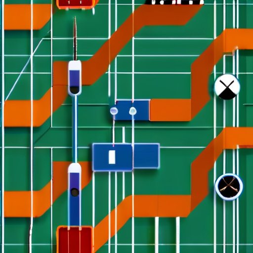 Схема электрической цепи с резисторами, проводами и термометром на техническом фоне.