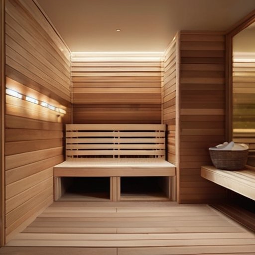 Современный вестибюль сауны с вентиляцией и уютной атмосферой.