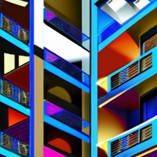 Современное здание с системой вентиляции, воздухозаборники на фасаде, акцент на качество воздуха.