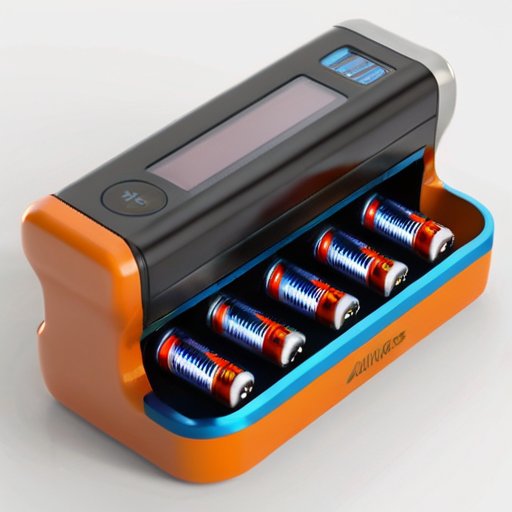 Организованный рабочий стол с батарейками, зарядной станцией и списком мер предосторожности.