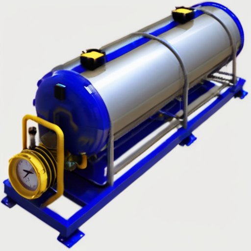 Современная гидросистема с цилиндрическим баком, манометром и элементами водоснабжения.