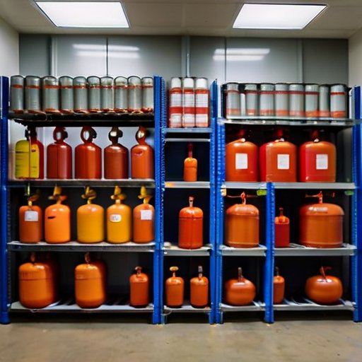 Организованное рабочее место с газовыми баллонами, средствами безопасности и контрольным списком.