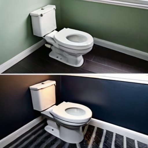 Современный дизайн ванной комнаты с оптимальным расположением унитаза и измерениями.