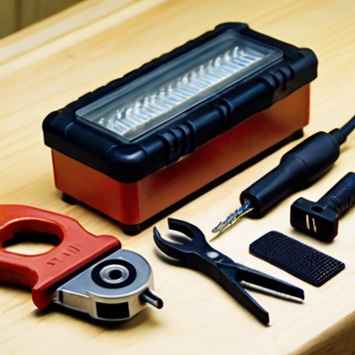 Организованный верстак с инструментами для подключения электрических проводов.