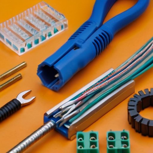 Организованное рабочее место для электропроводки с инструментами и четким подключением клеммного блока.