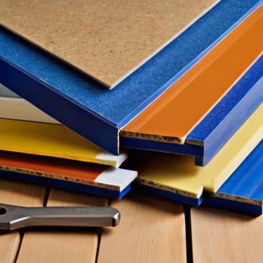 Организованное рабочее пространство для установки фасадных плит с инструментами и плитками TechnoNICOL HAUBERK.