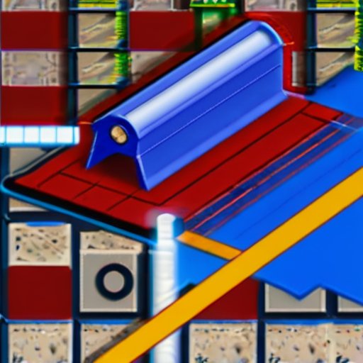 Строительная площадка с лазерным уровнем, выравнивающим пол.