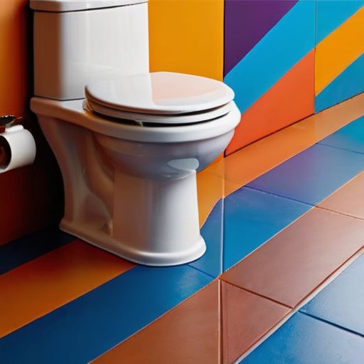 Близкий план установки туалета с различными клеевыми материалами и инструментами.