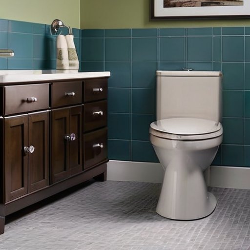 Современный дизайн ванной комнаты с установленным туалетом и элементами планировки.