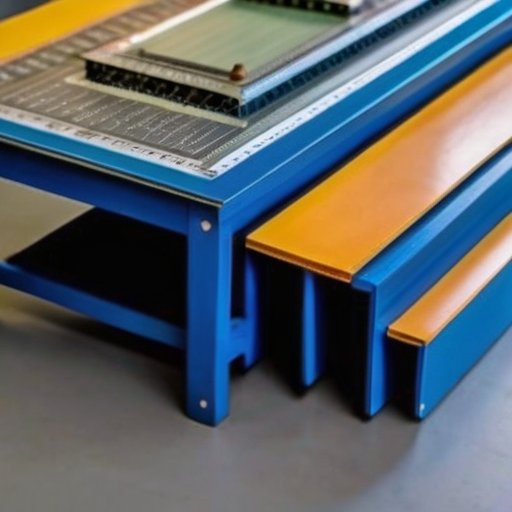 Организованное рабочее пространство с чертежным столом, геометрическими инструментами и чертежом с прямыми углами.