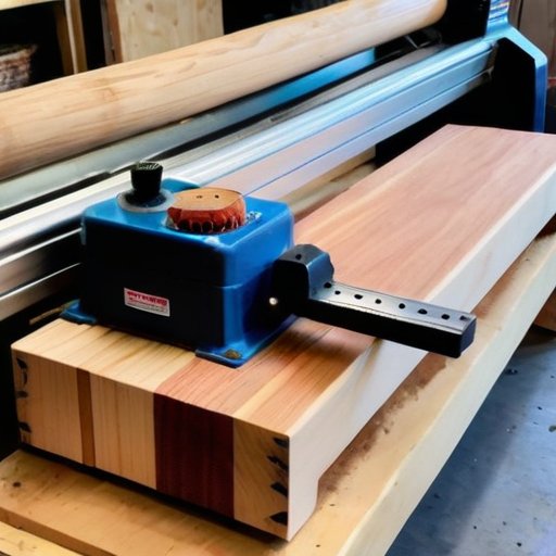 Деревянная мастерская с фрезерным станком, окруженным аккуратно уложенными досками и стружкой на полу.