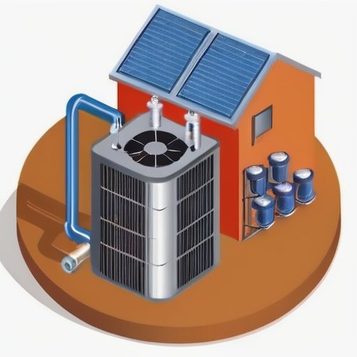 Схема современного централизованного отопления с ключевыми компонентами и уютным фоном.