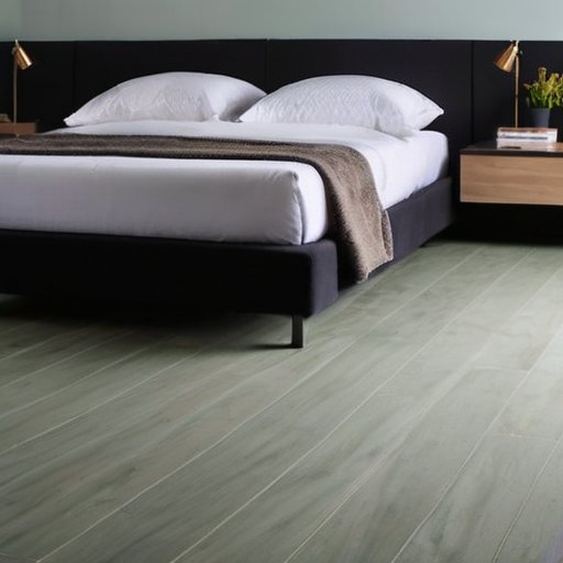 Уютный интерьер с красивым линолеумом над теплым полом.